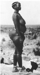 Donna indigena del deserto del Kalahari